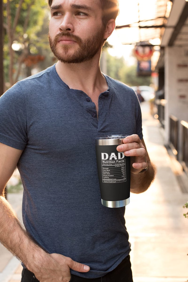 NewEleven Fathers Day Gift For Dad - Birthday Gifts For Dad From Daughter  Son  Kids - Husband Gifts - Birthday Present Ideas For Father  Husband  New Dad  Bonus Dad From Daughter  Son - 20 Oz Tumbler - Image 5